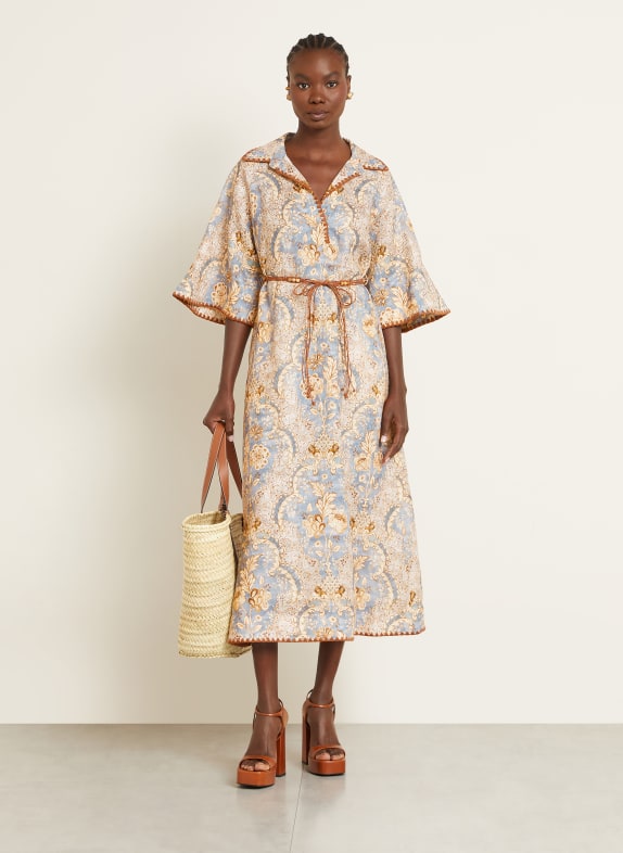 ZIMMERMANN Strandkleid DAYLIGHT HELLBLAU / BEIGE