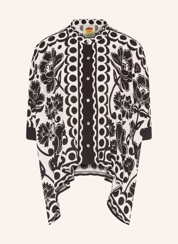 FARM RIO Bluse FLORAL ARABESQUE SCHWARZ / WEISS