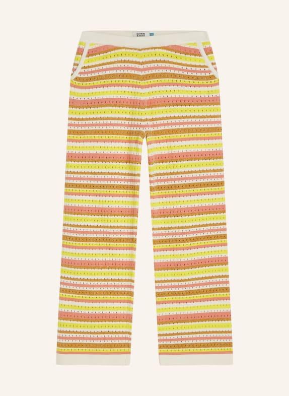 SCOTCH & SODA Strickhose mit Glitzergarn GELB / CREME / HELLROT
