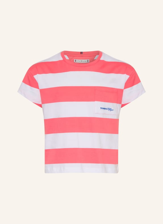 TOMMY HILFIGER T-Shirt ROSA / WEISS