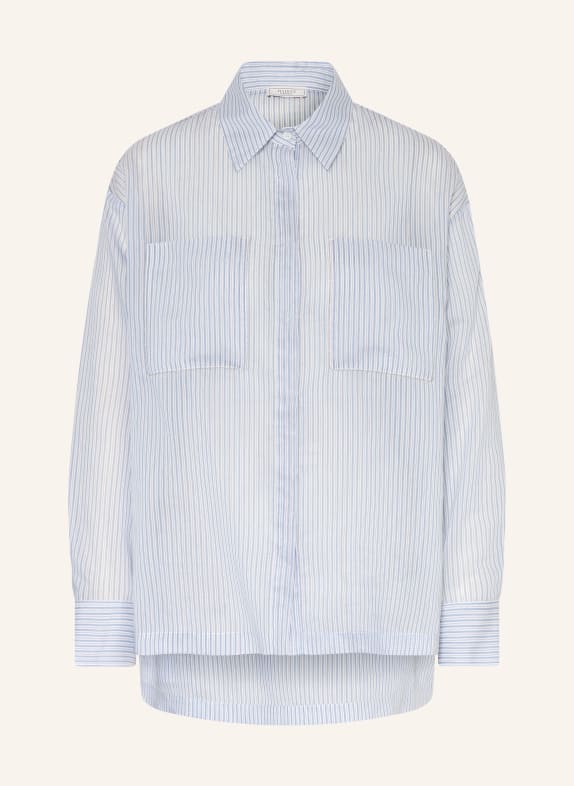 PESERICO Bluzka z kamieniami ozdobnymi BIAŁY / NIEBIESKI