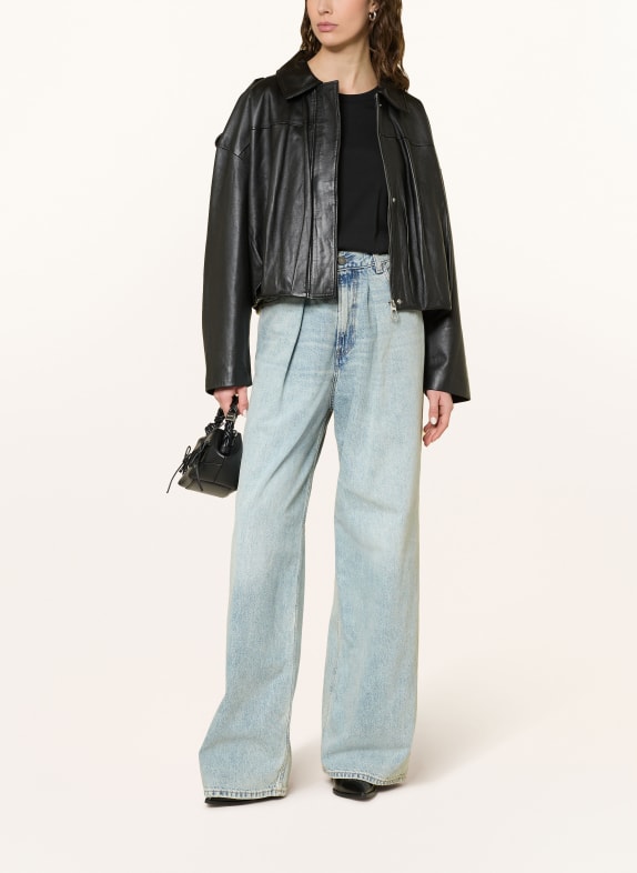 MRS & HUGS Lederjacke SCHWARZ