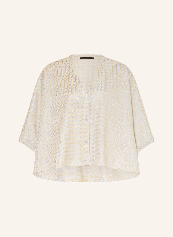 Greek Archaic Kori Blůza s 3/4 rukávem ČERNOŠEDÁ / ZLATÁ