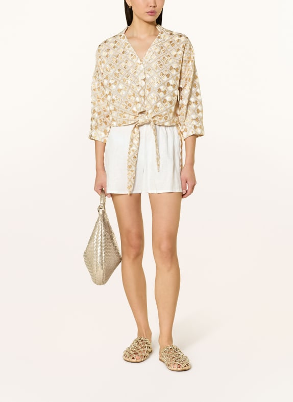 Greek Archaic Kori Linnen shorts WIT / GOUD