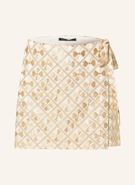 Greek Archaic Kori wrap skirt GOLD / WHITE