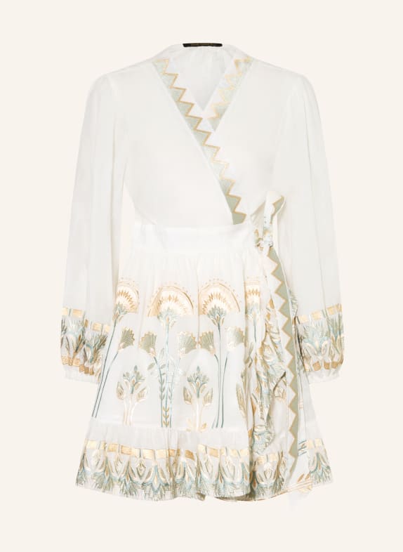 Greek Archaic Kori Beach dress MINI PAPYRUS WHITE / GOLD / TURQUOISE