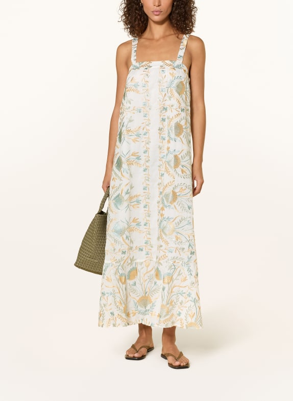 Greek Archaic Kori Strandkleid BLOSSOM WEISS / GOLD / GRÜN