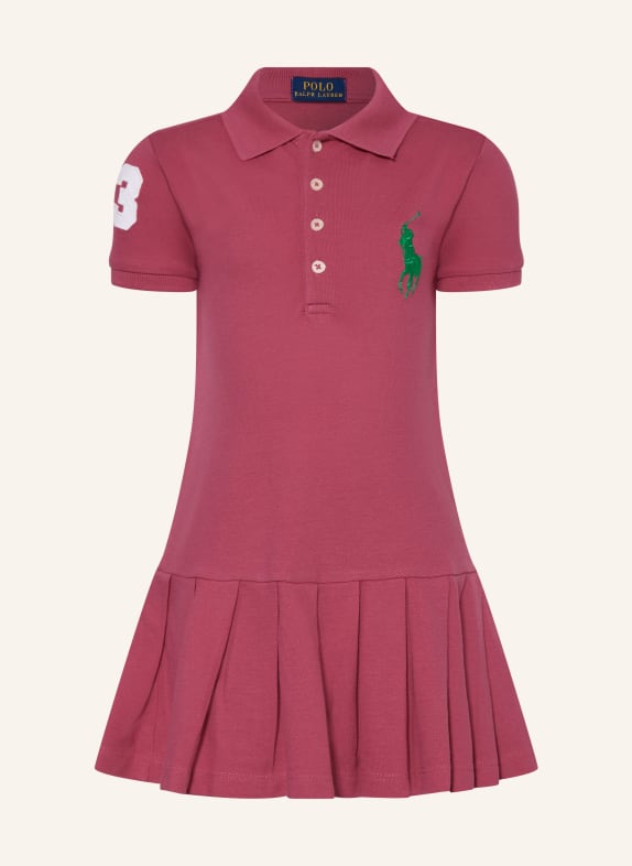 POLO RALPH LAUREN Piqué-Polokleid NEONPINK