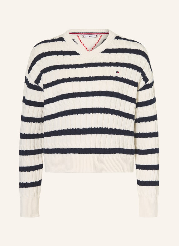 TOMMY HILFIGER svetr REŽNÁ / TMAVĚ MODRÁ