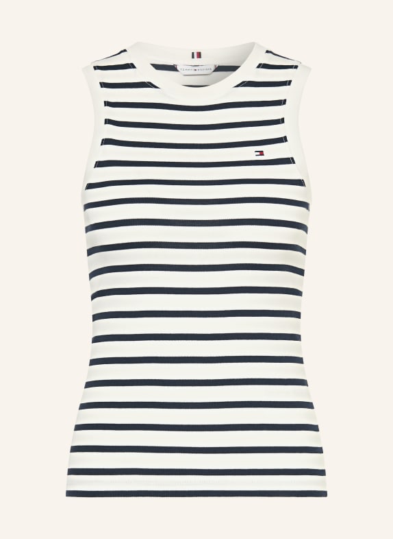 TOMMY HILFIGER Top WEISS / DUNKELBLAU