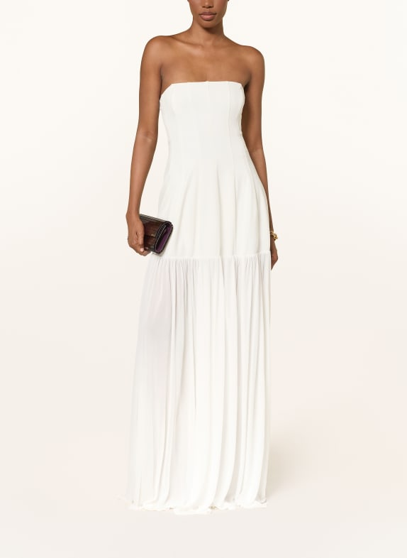 SIMKHAI Off-Shoulder-Kleid im Materialmix WEISS