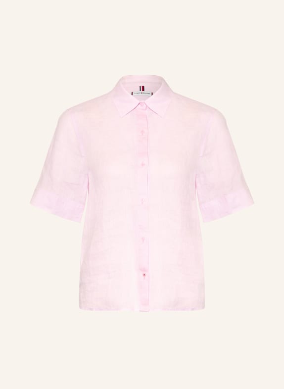 TOMMY HILFIGER Linen shirt blouse LIGHT PINK