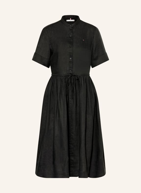 TOMMY HILFIGER robe en lin NOIR