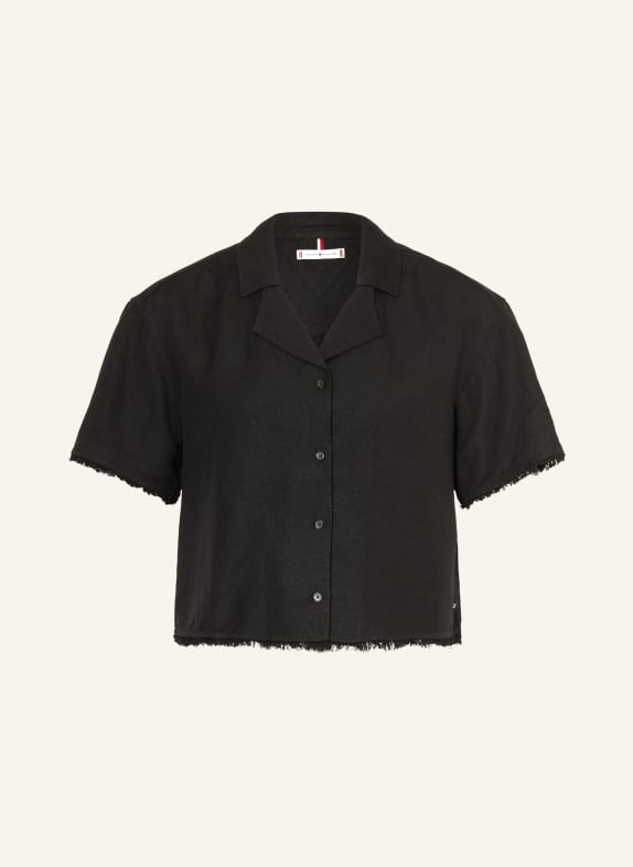 TOMMY HILFIGER Chemisier en lin NOIR