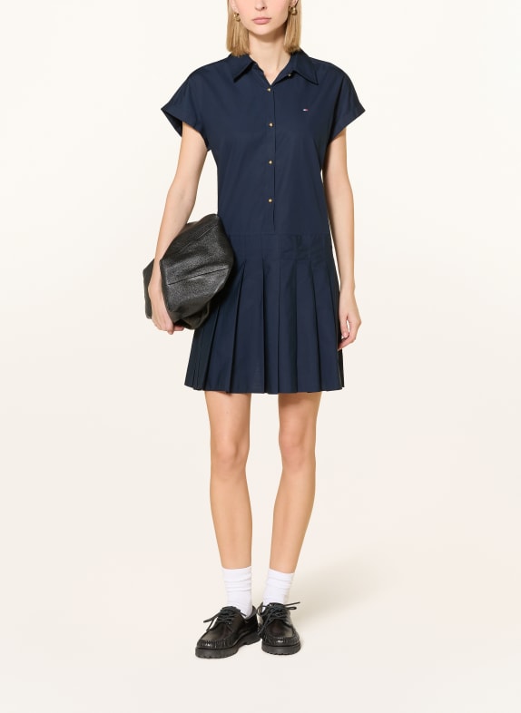 TOMMY HILFIGER robe chemise BLEU FONCÉ