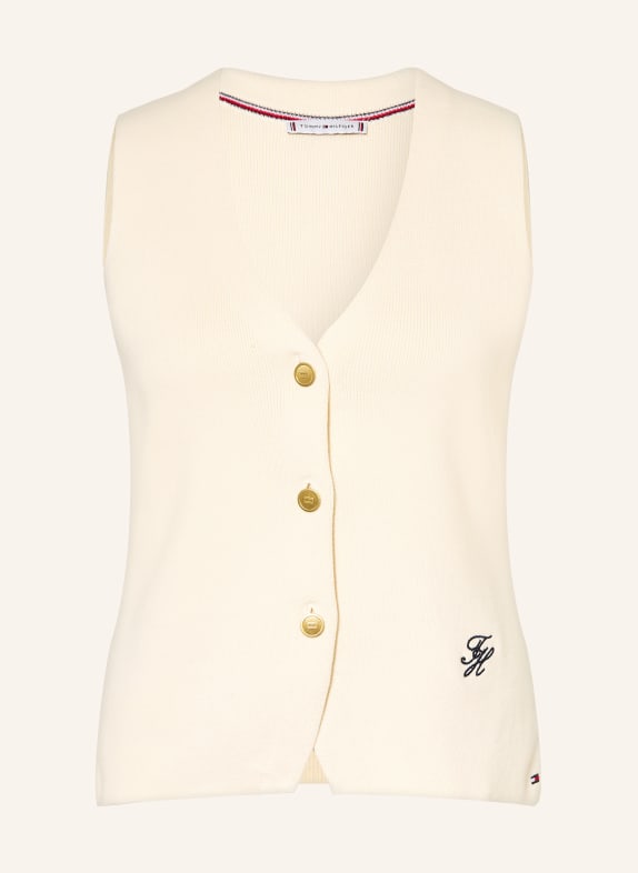 TOMMY HILFIGER Strickweste HELLBRAUN