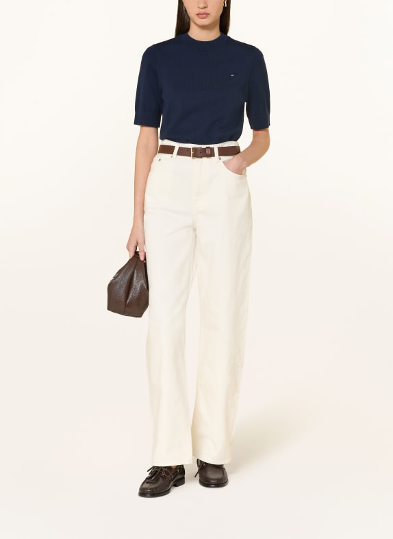 TOMMY HILFIGER gebreid shirt DONKERBLAUW