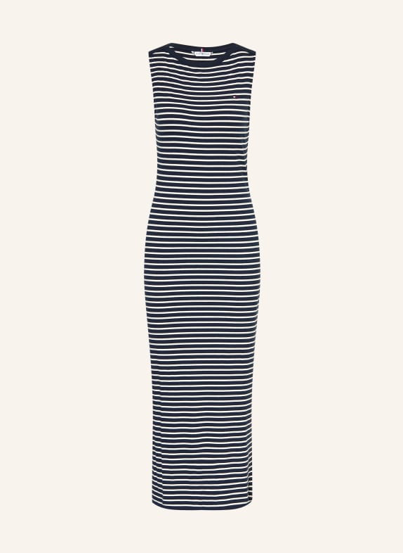TOMMY HILFIGER robe en jersey BLEU FONCÉ / ÉCRU