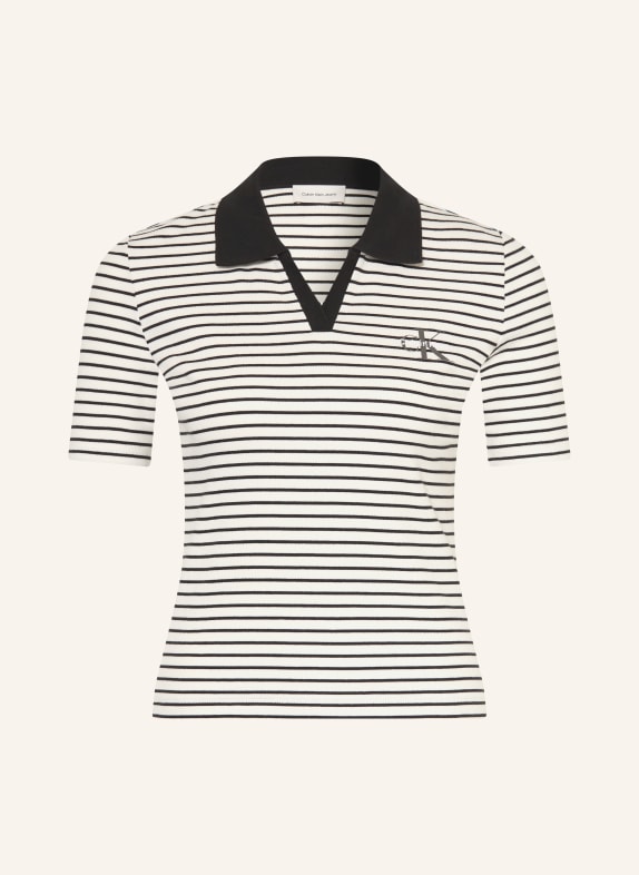 Calvin Klein Jeans jersey polo shirt ECRU / BLACK