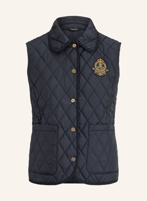 LAUREN RALPH LAUREN prošívaná vesta TMAVĚ MODRÁ