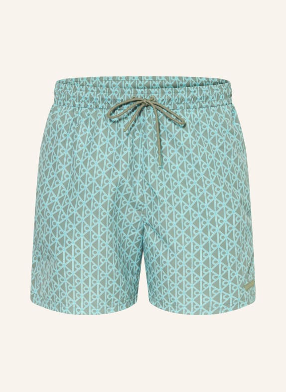 Calvin Klein Badeshorts OLIV / TÜRKIS
