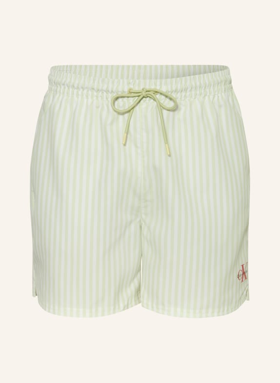 Calvin Klein Badeshorts HELLGRÜN / ECRU