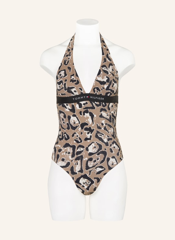 TOMMY HILFIGER Neckholder-badpak TAUPE / WIT / ZWART