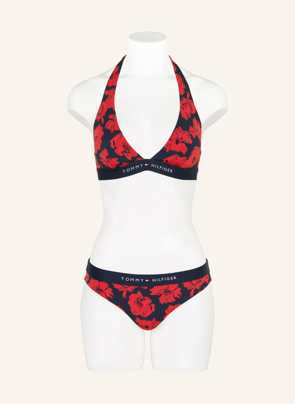 TOMMY HILFIGER Bikini-topje met halternek ROOD / DONKERBLAUW