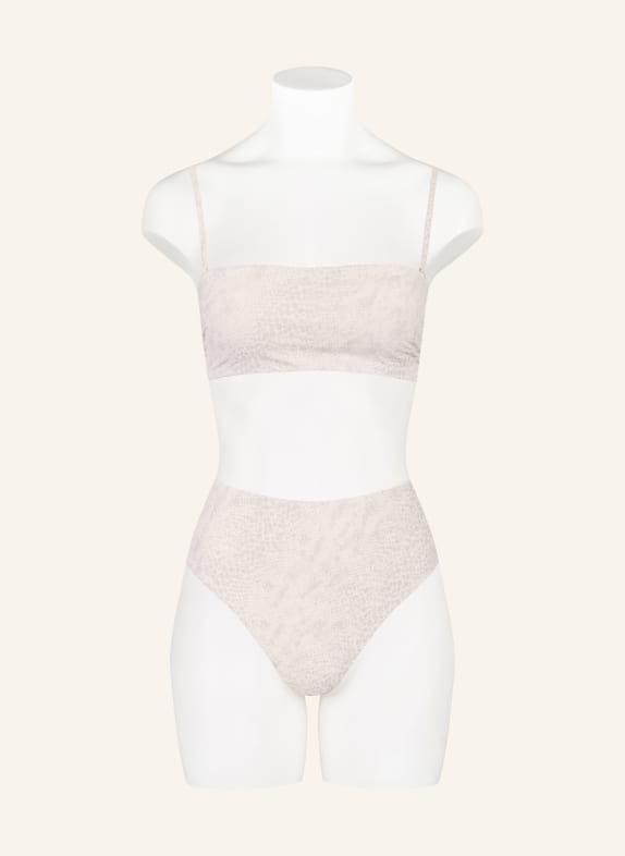 Calvin Klein Bikini-broekje met hoge taille GRIJS / CRÈME
