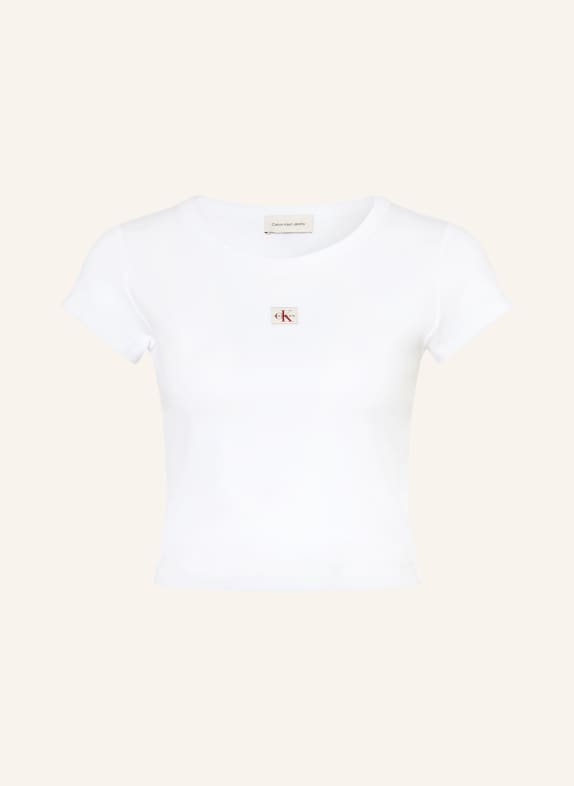 Calvin Klein Jeans Cropped-Shirt WEISS