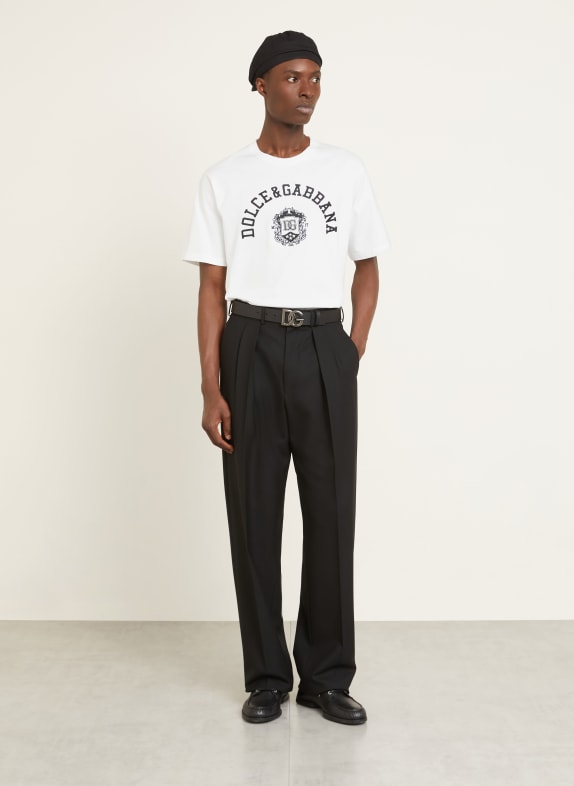 DOLCE & GABBANA T-shirt WIT / ZWART