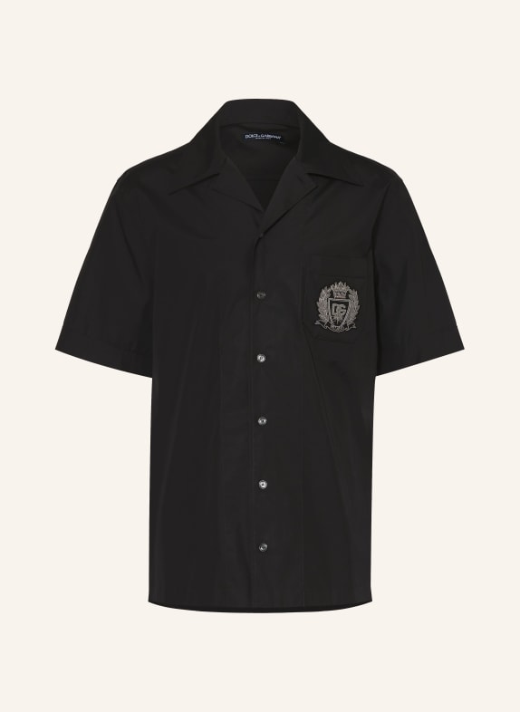 DOLCE & GABBANA Resorthemd Comfort Fit SCHWARZ