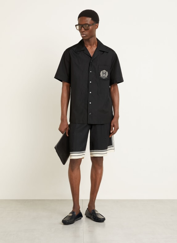 DOLCE & GABBANA Resorthemd Comfort Fit ZWART