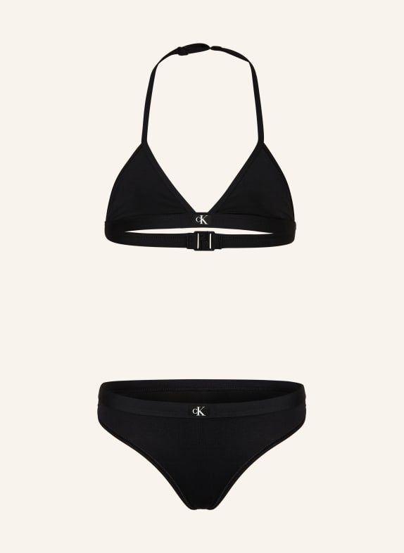Calvin Klein Triangel-Bikini CK MONOGRAM SCHWARZ
