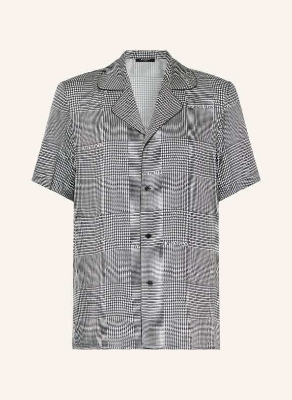 BALMAIN Resorthemd Comfort Fit SCHWARZ / WEISS