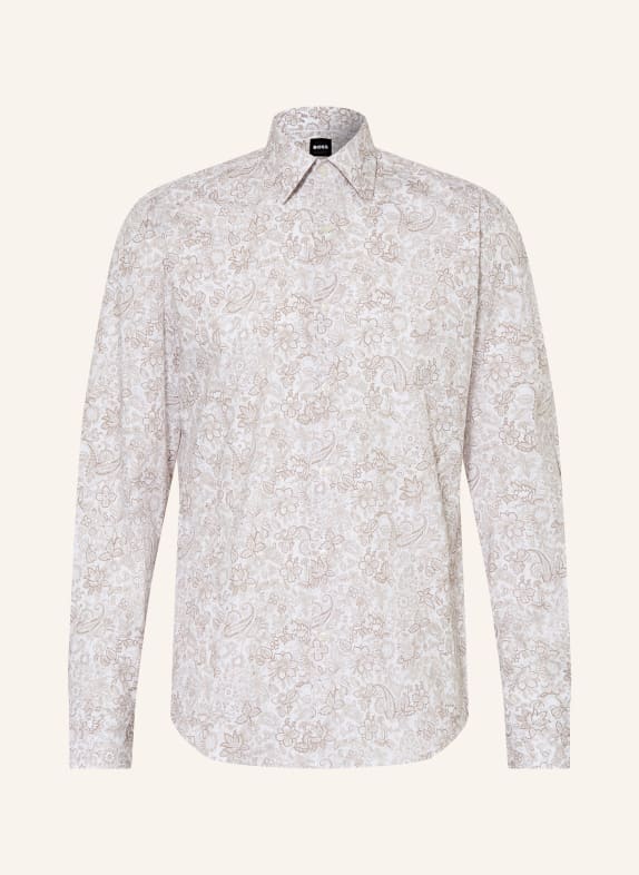 BOSS Koszula JOE Regular Fit BIAŁY / OLIWKOWY