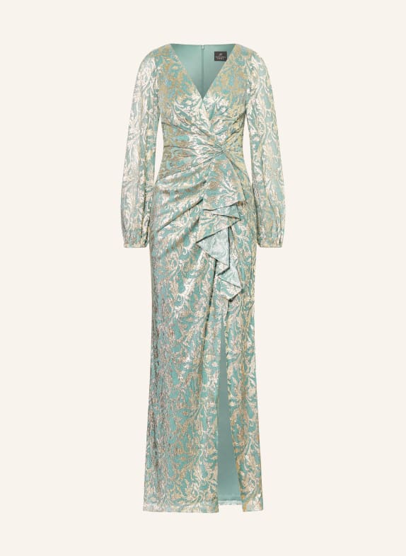 ADRIANNA PAPELL Abendkleid mit Glitzergarn MINT / GOLD