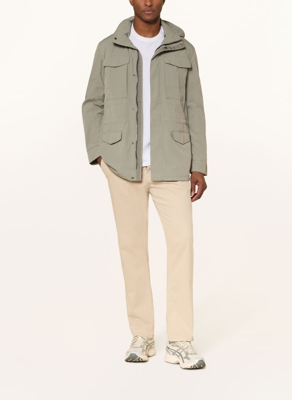 WELLENSTEYN Fieldjacket KINGSGOLD met afneembare capuchon GRIJS
