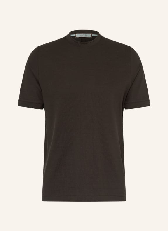 CANALI T-Shirt DUNKELBRAUN
