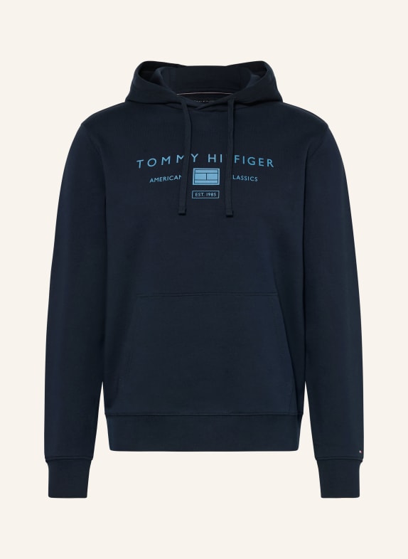 TOMMY HILFIGER bluza z kapturem GRANATOWY / JASNONIEBIESKI