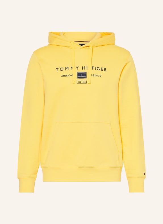 TOMMY HILFIGER bluza z kapturem ŻÓŁTY