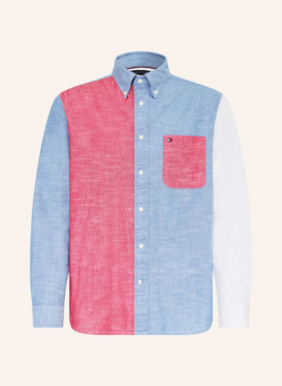 TOMMY HILFIGER Košile Classic Fit TMAVĚ MODRÁ / ČERVENÁ / BÍLÁ