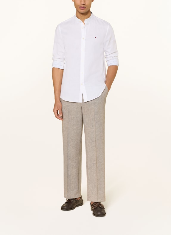 TOMMY HILFIGER Koszula Slim Fit z stójką i sznurkami BIAŁY