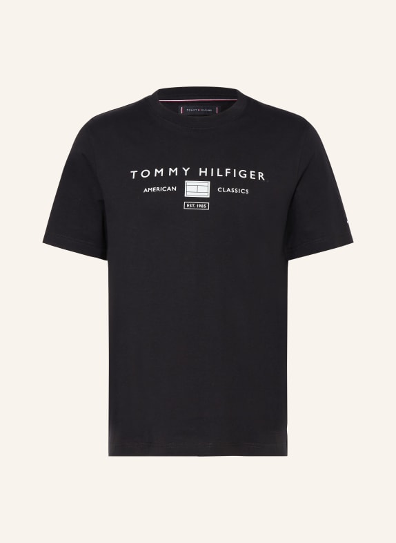 TOMMY HILFIGER koszulka CZARNY
