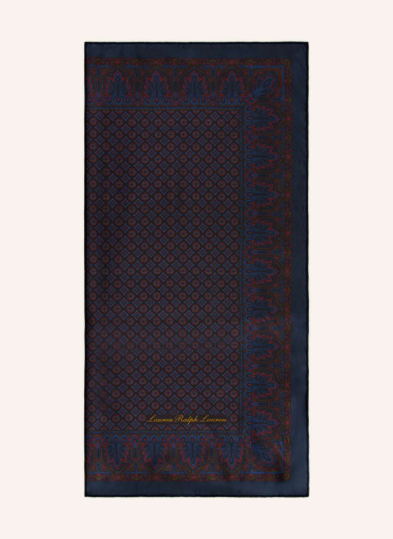 LAUREN RALPH LAUREN Hedvábný šátek SQUARE TMAVĚ MODRÁ / TMAVĚ ČERVENÁ