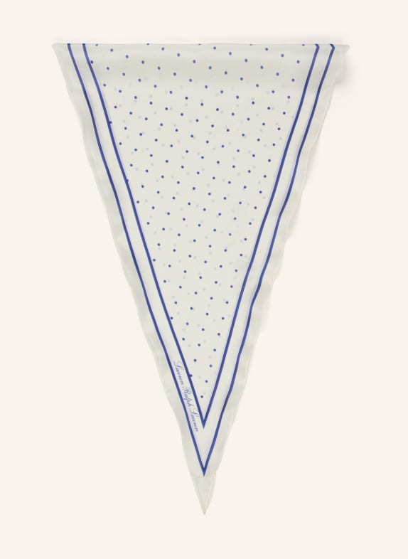LAUREN RALPH LAUREN Seidentuch WEISS / BLAU
