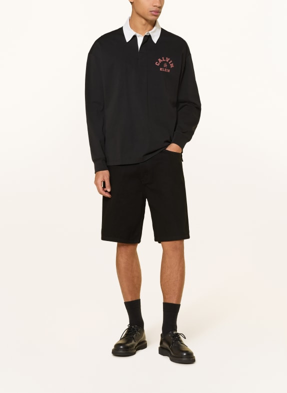 Calvin Klein Jeans Pantaloni scurți din denim NEGRU