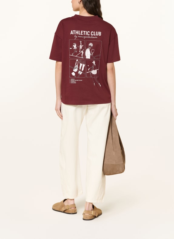 Marc O'Polo DENIM T-shirt DONKERROOD / WIT