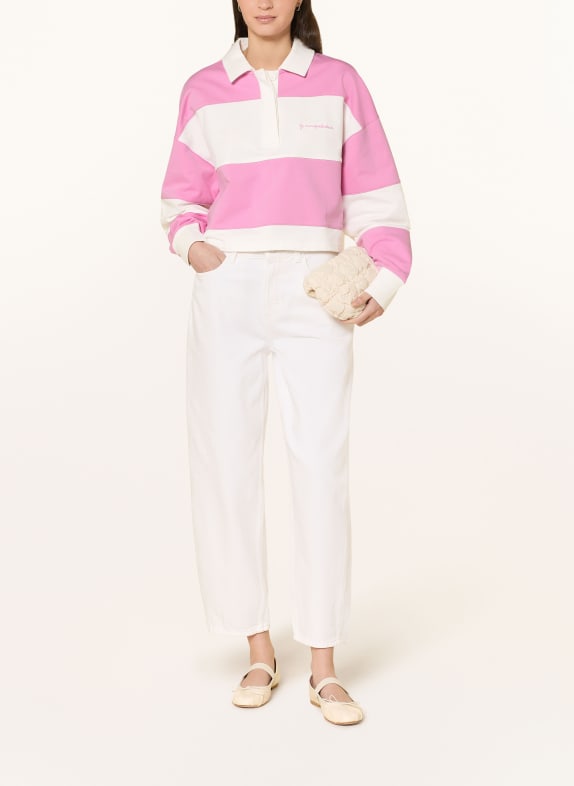 Marc O'Polo DENIM rugbyshirt ROZE / WIT