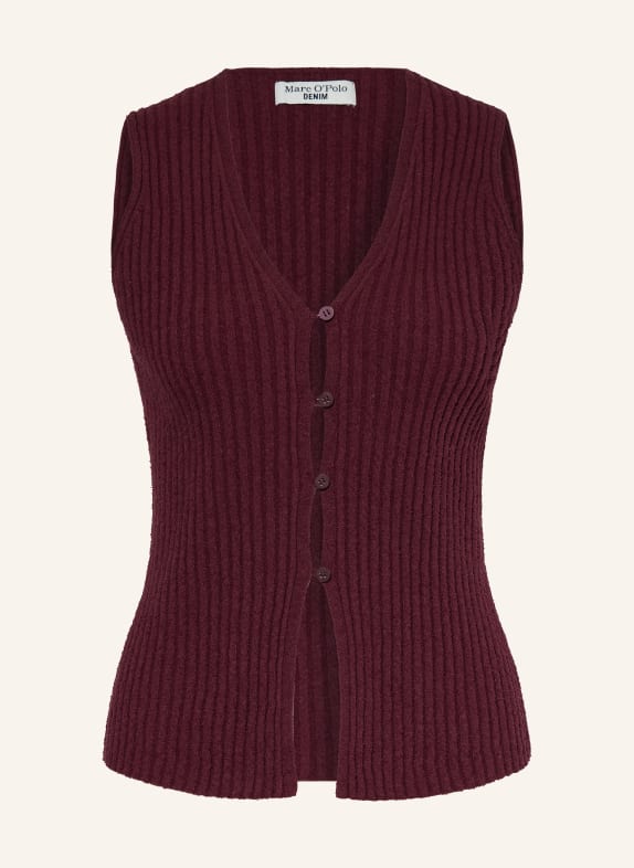 Marc O'Polo DENIM Strickweste DUNKELROT
